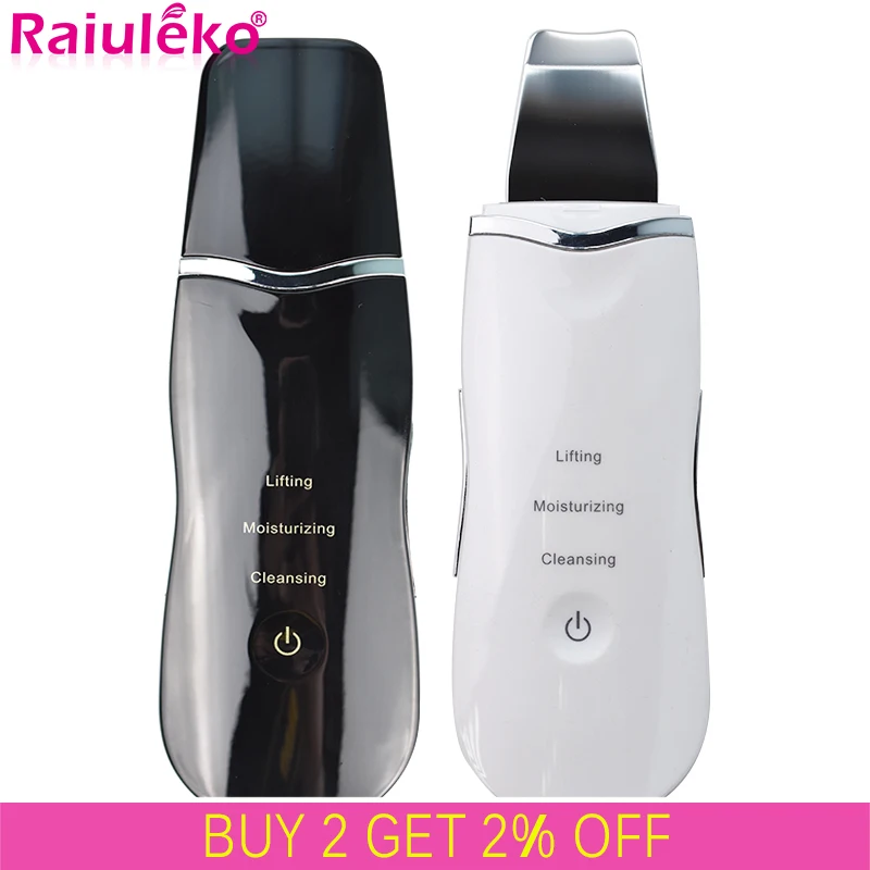 Ultrasonic Skin Scrubber Face Cleanser Peeling Vibration Blackhead Removal Exfoliating Pore Cleaner Facial Beauty Spa Massager | Красота и