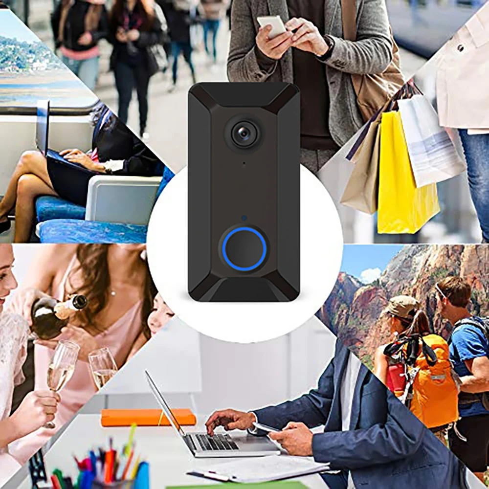 Умный дверной звонок V6 видеозвонок с Wi Fi облачное хранилище водонепроницаемая