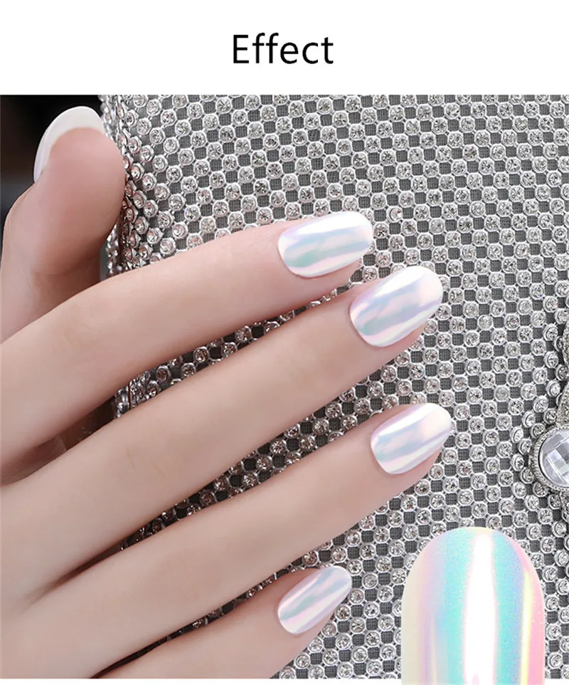 1pc Chrome Pearl Shell Powder Nail Art Glitter Pigment Unicorn Powder Long Lasting Manicure Nail Tips Decoration Gel Polish Dust