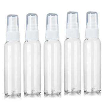 

5pcs 60ml Plastic Empty Spray Bottles Transparent Atomizer Spray Refillable Bottle Container Travel Bottle Liquid Containers