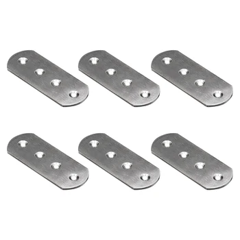 

6pcs Home Furniture Fixing Thicken Accessories Brace Plate Widen Cabinet Joining Corner Bracket Flat Straight Stainless Steel
