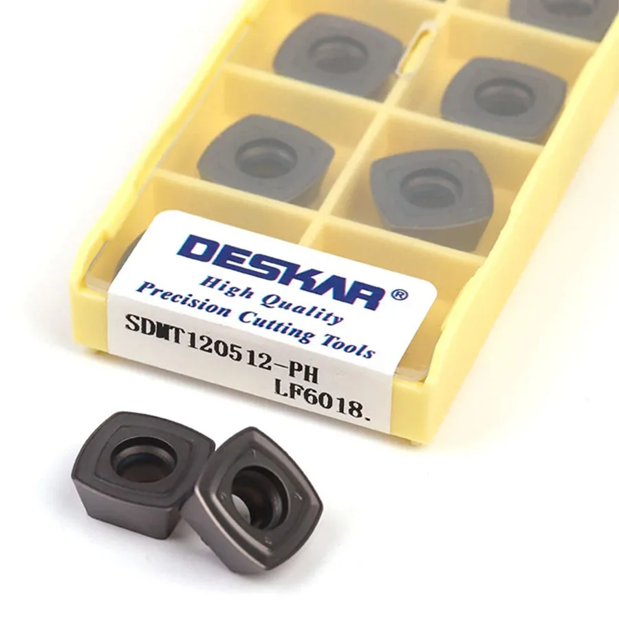 Резцы для наружной токарной обработки SDMT120512-PH, SDMT150512-PH, LF6018, твердосплавные фрезерные Вставки для токарного станка с ЧПУ, специально для нержавеющей стали
