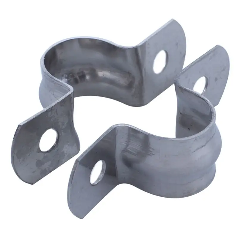20pcs stainless steel 2-Hole Rigid Pipe Straps Clip Clamp for 12mm Dia Tube
