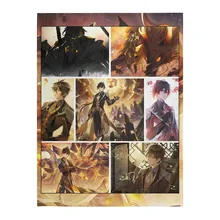 Genshin – couverture de canapé en peluche douce, imprimée de Photos Zhongli, Plaid confortable, couvre lit décontracté, Anime, hiver