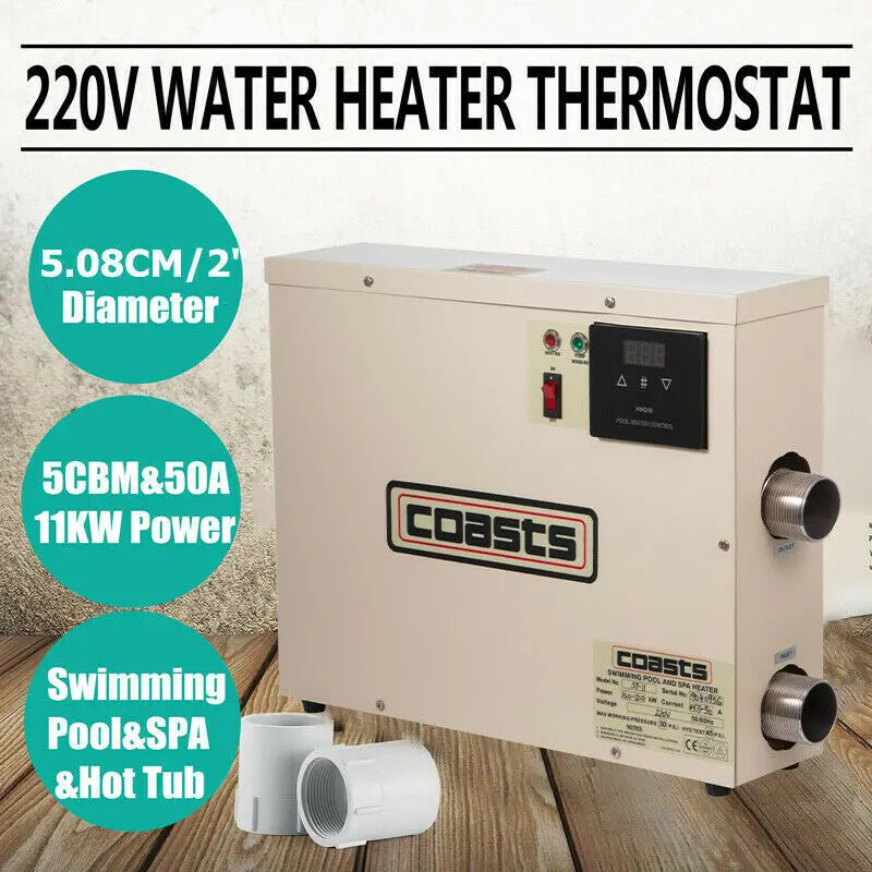 11KW 220V swimming pool heater constant temperature SPA electric water | Бытовая техника