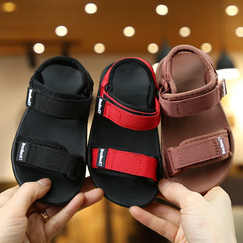 Childrens Kids Infant Boys Casual Summer Holiday Beach Slip On Sandals Shoes