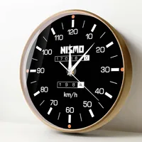 Motorsports Skyline 320km/h Tribute Speedometer Modern Design Wall Clock Driving Racing Artwork Car Dashboard Gauges Wall Watch 2