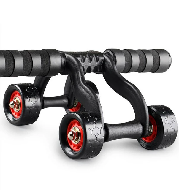 US $19.66 4 Wheel Power Abdominal Muscle Exercise Wheel Roller Belly/Waist Fitness Workout Gym Exercise Body 