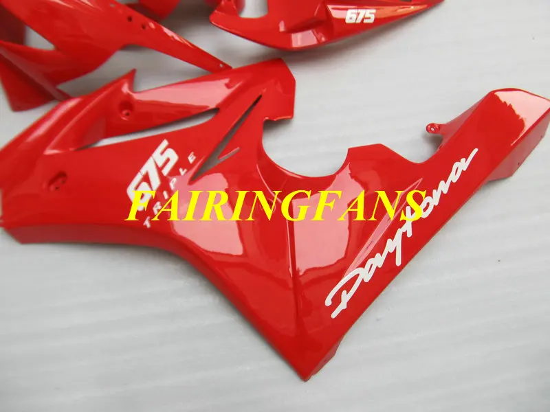 Инъекции Обтекатели на кузов для Triumph Daytona 675 06 07 09 DAYTONA 675 2006 2007 2008 горячий красный обтекатель комплект боди+ подарки DW05