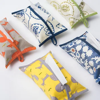 

Tissue Box Cover Napkin Holder Tissue Storage Bag Paper Holder Cover Home Car Hotel Desktop Organizer