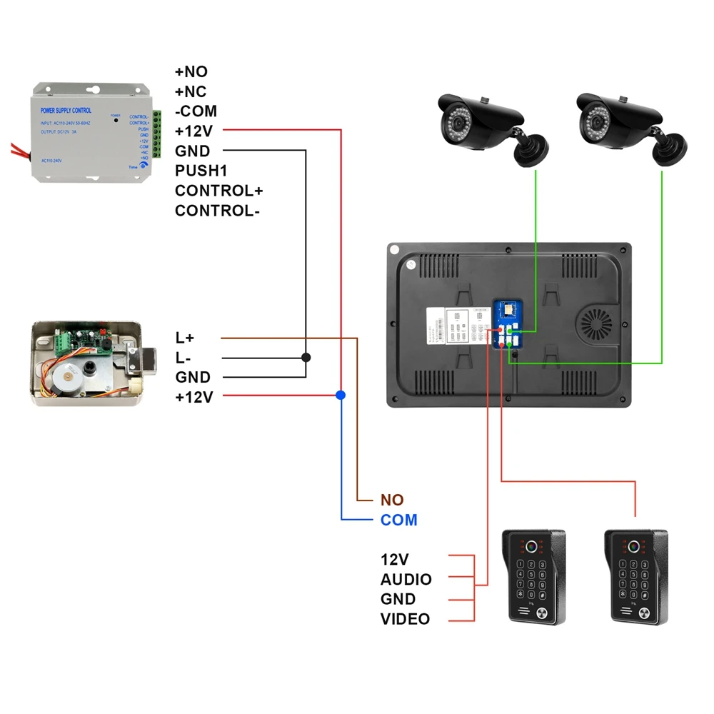 HD Wifi видеодомофон беспроводной видео домофон домашняя система управления