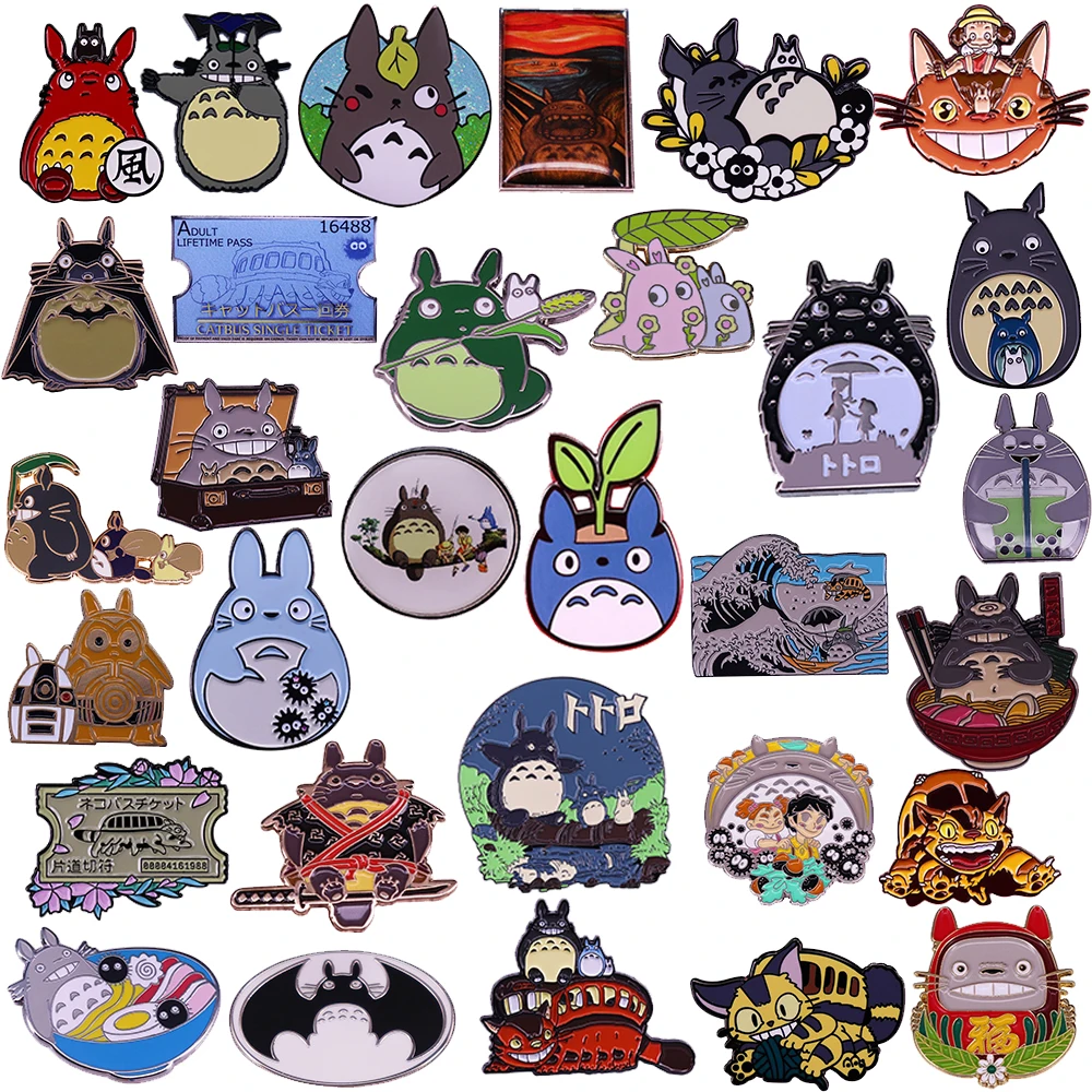My Neighbor Totoro Enamel Pin Studio Ghibli Anime Movie Brooch Forest Spirit Cat Bus Catbus Badge | Украшения и аксессуары