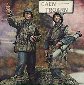 

Resin Kits 1/35 infantry 2 warriors include stand Resin figure Model kits Miniature gk Unassembly Unpainted