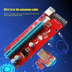 Adaptateur de carte graphique PCI E1X à 16X, câble d'extension, carte, condensateur à semi conducteurs, Interface Usb 3.0 