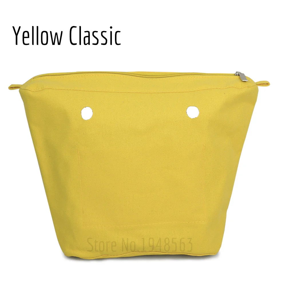 Tanqu водонепроницаемая внутренняя подкладка Obag вставка карман на молнии классический мини холст внутренний карман для O сумка - Цвет: Yellow Classic