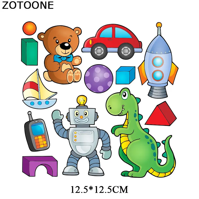 ZOTOONE Dragon наклейки с картинками динозавров для железной передачи одежды DIY аксессуары футболки Платья моющиеся теплопередачи H - Цвет: ZT1476