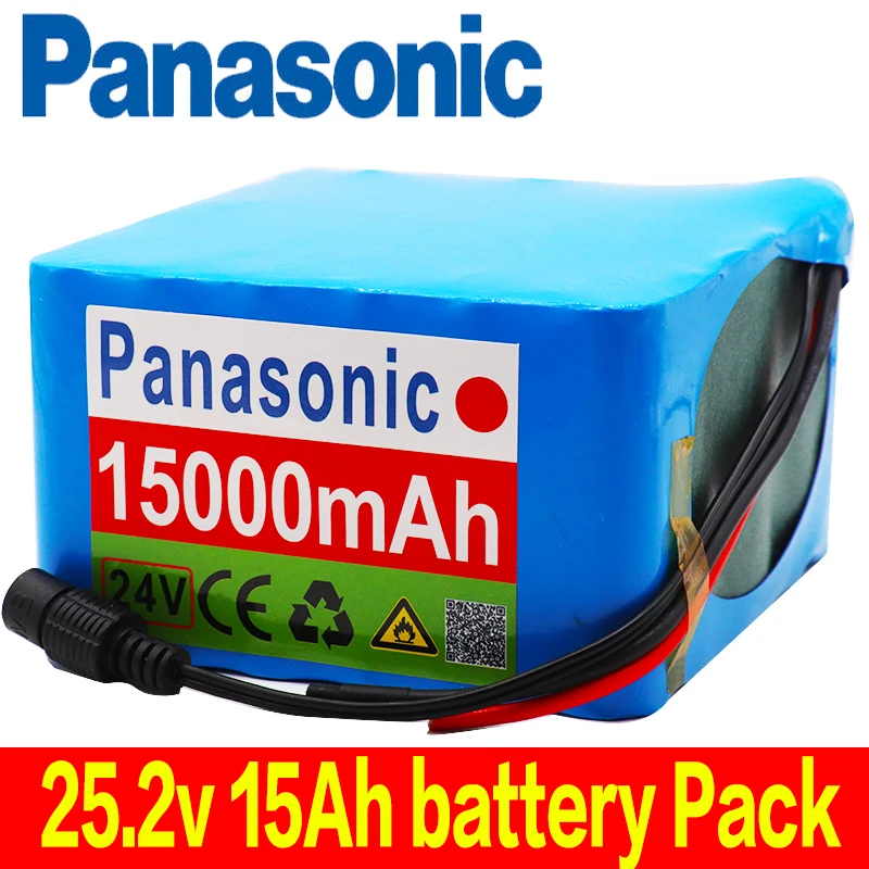 Panasonic 24v аккумулятор 6s5p 25,2 v 15000Ah 18650 аккумуляторная батарея подходит для электрического велосипедного электронного оборудования