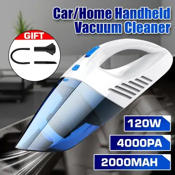 

120W 4000Pa Cordless Car Vacuum Cleaner Portable Wireless Handheld Auto Vacuum Cleaner Strong Power Suction Car Home Cleaner