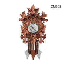 Cuckoo Clock Wall Clock Handicraft Vintage Wooden Cuckoo Tree House Clock for Bedroom Living Room School Office FP8 