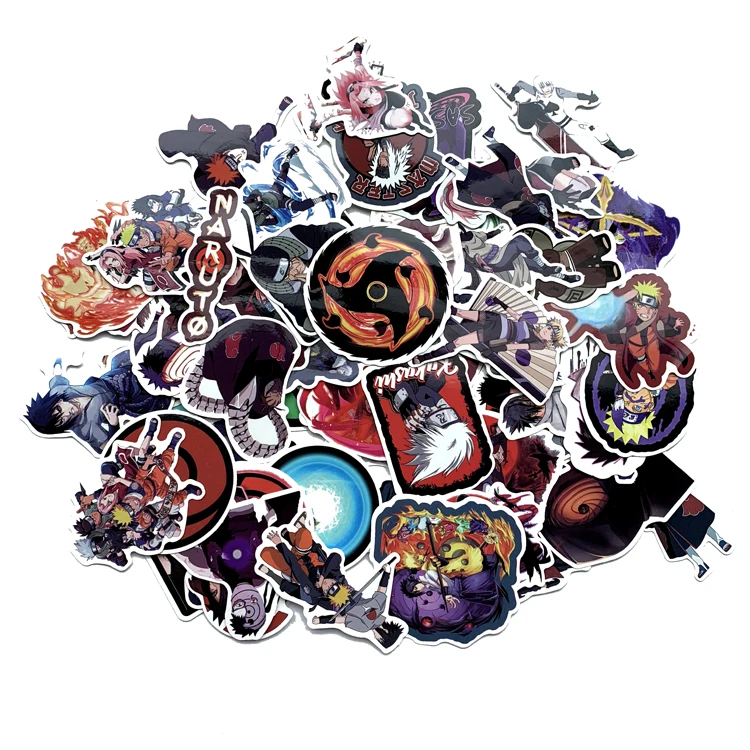 

70PCS Japan Anime Naruto Sticker For Trolley Backpack PVC Skateboard motorcycle helmet Car Styling Sticker