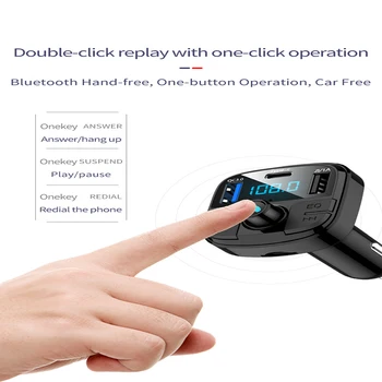 

Bluetooth 5.0 Car FM Transimtter Modulator Car Kit Quick Charge Car Charger QC For iPhone Samsung Xiaomi Mobile Phone In Car
