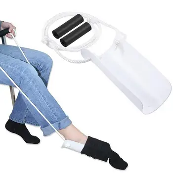 

Sock Aid Sock Helper Aide Tool Easy On And Off Stocking Slider For Elderly Flexible Contoured Shell High Quality Quick Delivery