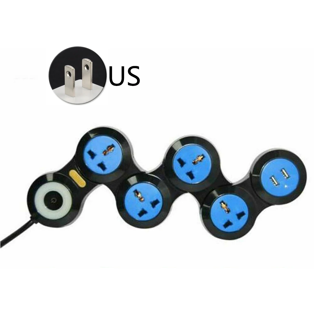 Разъем для дома, практичный, офисный, Вращающийся шарнир, usb, аксессуары для зарядки, огнестойкая розетка, многофункциональная, 5 держателей - Стандартный: US