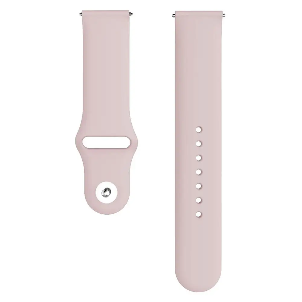 light pink Силиконовый ремешок для samsung Galaxy watch 46 мм/42 мм/Active 2 band gear S3/S2/Sport 20 мм/22 мм браслет huawei wtach GT S 3 42 46 мм - Цвет ремешка: light pink