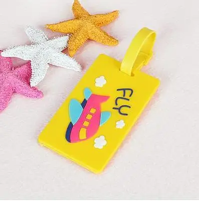 1pcs Creative Luggage Tag Animal Cartoon Silica Gel Suitcase ID Addres Holder Baggage Boarding Tags Portable Label - Цвет: D