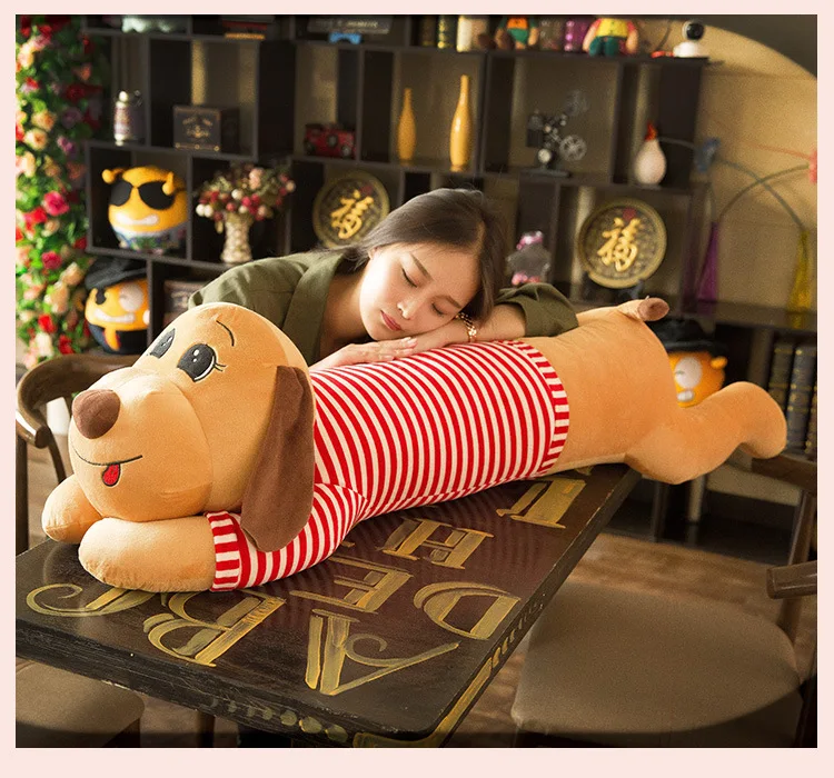 Очень большая Сидящая собака плюшевые игрушки милая собака подушка подарок на день рождения Креативный-кукла