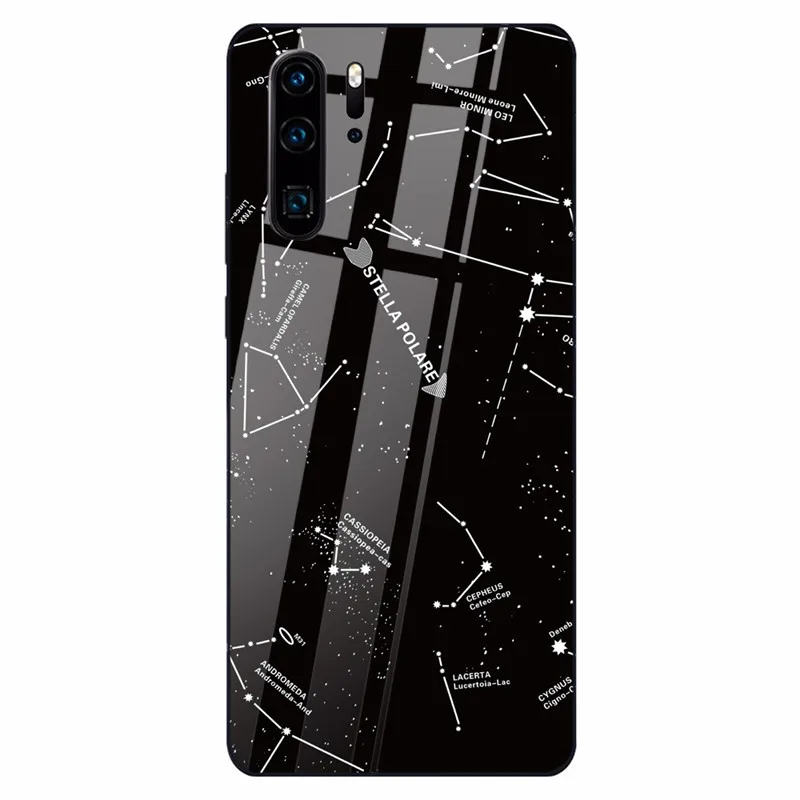 11 Черные чехлы с закаленным стеклом для huawei Honor 9 10 Lite P30 P20 mate 20 Lite глянцевые Чехлы под мрамор чехол для huawei P smart Z Nova 3 - Цвет: 11