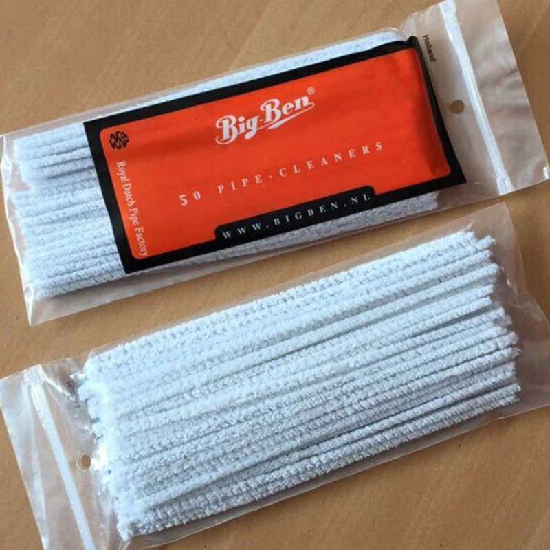 50pcs pack pratique tuyau nettoyant bâtonnet de tabac Tiges outil de nettoyage tige