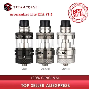 

Original Steam Crave Aromamizer Lite RTA V1.5 3.5ml E-cig Tank for DTL & MTL Vaping 23mm RTA Atomizer Vs Zeus X / Drop Dead RTA