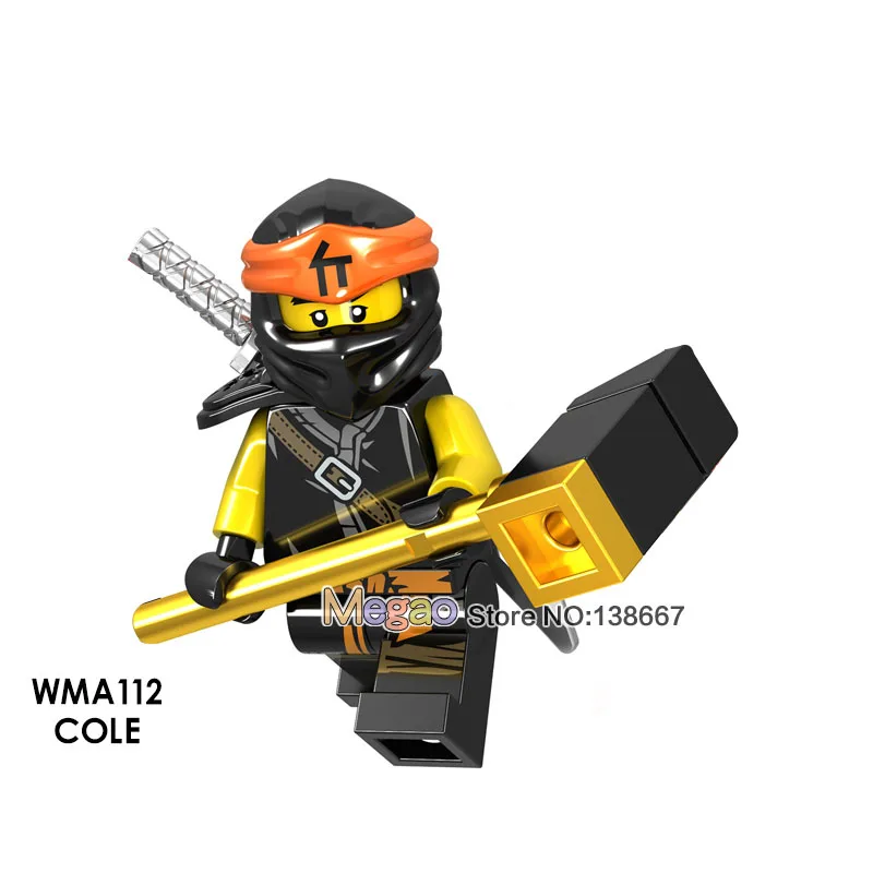 Single Llyod Nya Echo Zane ZX Golden Ninja Kai Cole Yang Akita Pythor Snake Warrior Ninja Building Blocks Model Kids Toys - Цвет: Зеленый