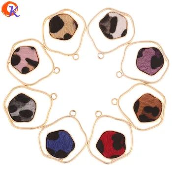 

Cordial Design 50Pcs 29*32MM Jewelry Accessories/Earring Connectors/Leopard Print/Irregular Shape/Hand Made/Earring Findings