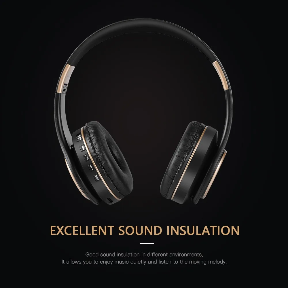 Складные Bluetooth наушники с микрофоном беспроводная игровая гарнитура для