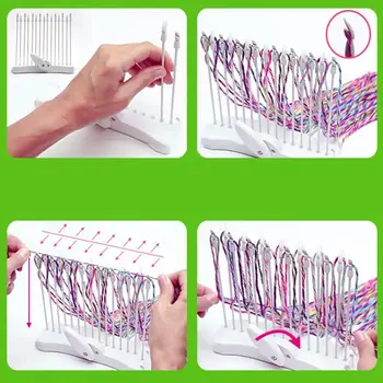 

Scarf Weaving Manual Diy Looms Wool Tools Rectangular Educational Needlework Crafts Knitting Yarn Plastic Toys Children's R9K8