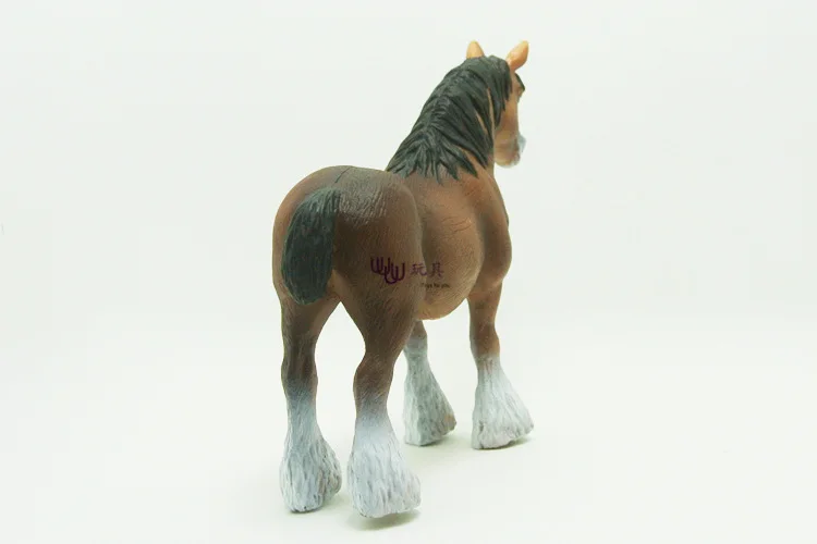 Модель дикого животного Модель Набор Clydesdale жеребец пластик эмулят игрушки