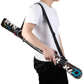 

Adjustable Nylon Skiing Bags Pole Shoulder Hand Carrier Lash Handle Strap Porter Skiing Hook Loop Protecting For Ski Snowboard