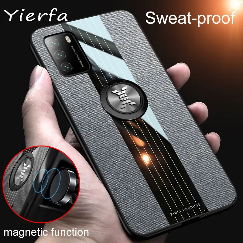 Funda de silicona suave para Xiaomi POCO M3, soporte de anillo magnético para Xiaomi Pocophone X3, NFC, funda del teléfono carcasa