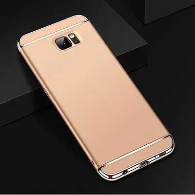 Роскошный металлизированный чехол для телефона для Samsung Galaxy S8 S9 плюс S6 S7 край J4 J6 A50 A40 A60 A70 A20 A30 A10 жесткий чехол - Цвет: Gold