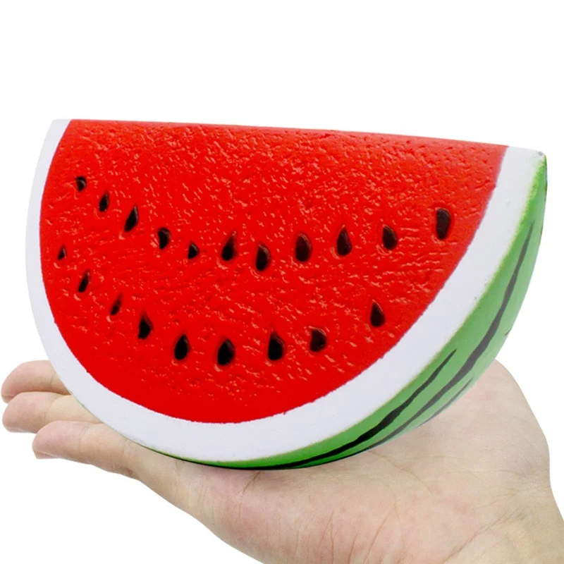 Jumbo Kawaii Big  Watermelon Squishy Simulated Fruit Slow Rising Bread Scented Squeeze Toy Stress Relief for Kid Xmas Gift