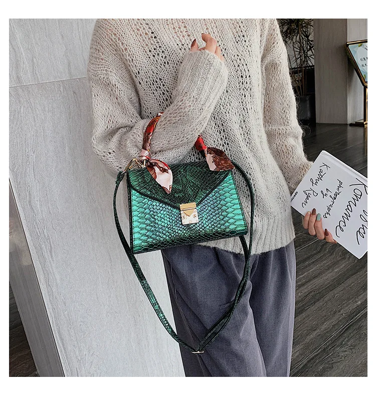 Luxury Crocodile Pattern Crossbody Bags For Women 2019 Small Scarf Handbag PU Leather Hand Bag Ladies Designer Shoulder Bag Blue (18)