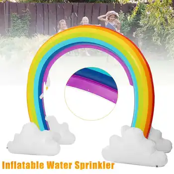 

Kids Inflatable Water Sprinkler Rainbow Child Play Fun Garden Beach Outdoor Toy 230 x 170cm Environmental PVC Material Safe