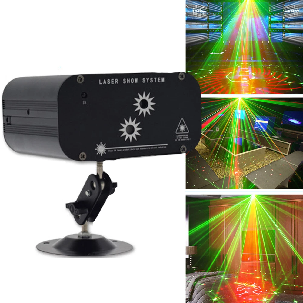 Мини праздничный лазерный светильник для вечеринки дистанционный RG DJ light