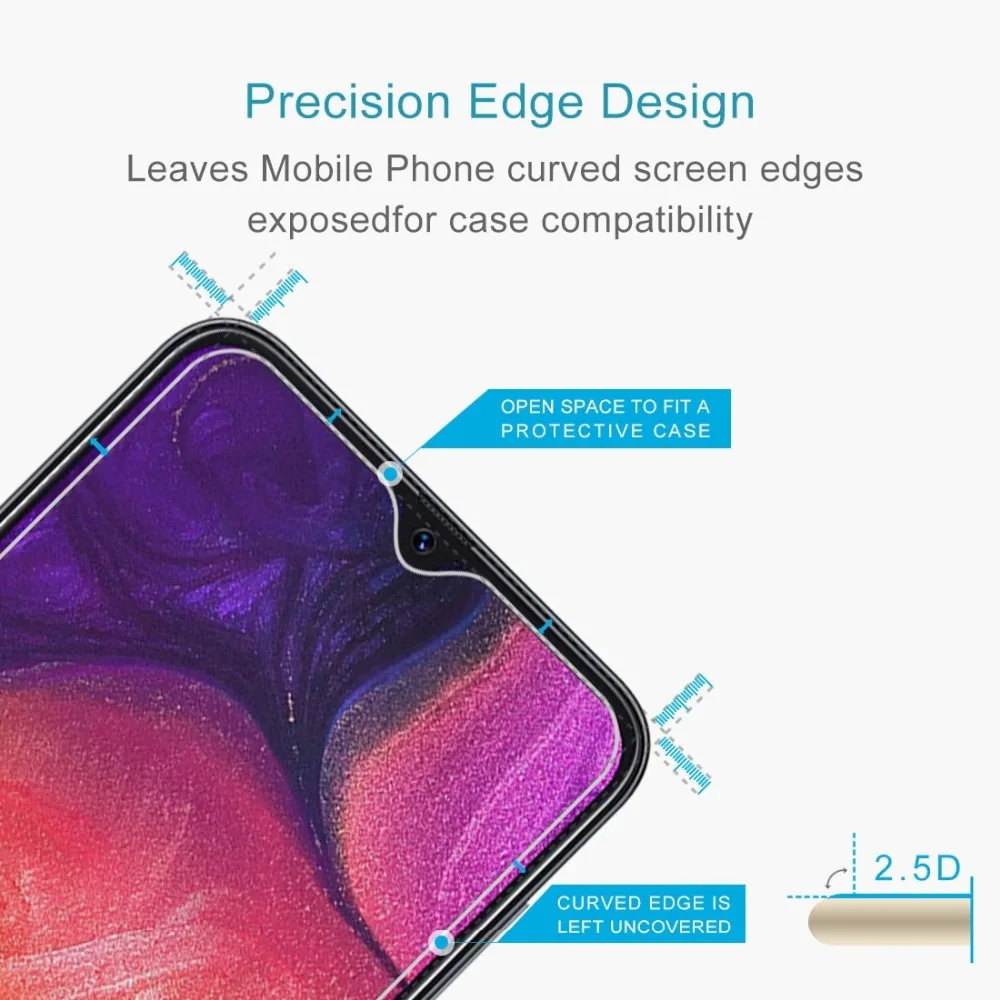 HAWEEL 10 шт Для samsung Galaxy A50 9D защитная пленка из закаленного стекла для Galaxy A50 A10