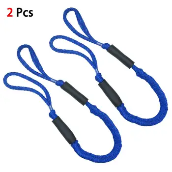 

2Pcs Heavy Duty Nylon Marine Mooring Rope Boat Bungee Anchor Rope Docking for Camping Hiking Accessories 3.5-5.5 Feet Dock Line