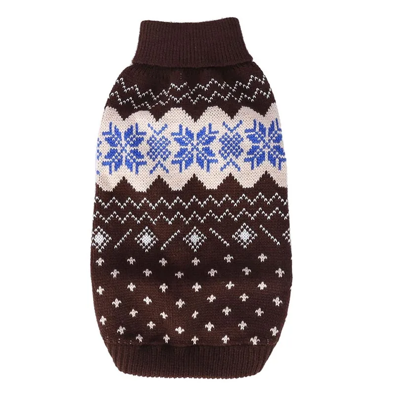 Coffee Зимняя одежда для собак различных стилей, теплый Камуфляжный свитер для маленьких собак, верхняя одежда для питомца, вязаная крючком одежда, свитер - Цвет: Coffee