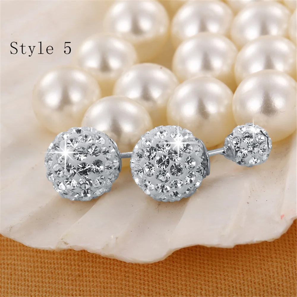 925 Sterling Silver Earrings Stud for Women Solid Silver Jewelry Earrings Bling CZ Zircon Stone Stud Brincos Bridal Wedding