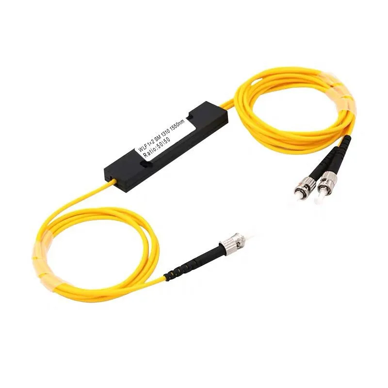 

2PCS ST/UPC 1x2 FBT Fiber Optic Splitter 1310/1550nm Singlemode, PLC Splitter Module SM 1M